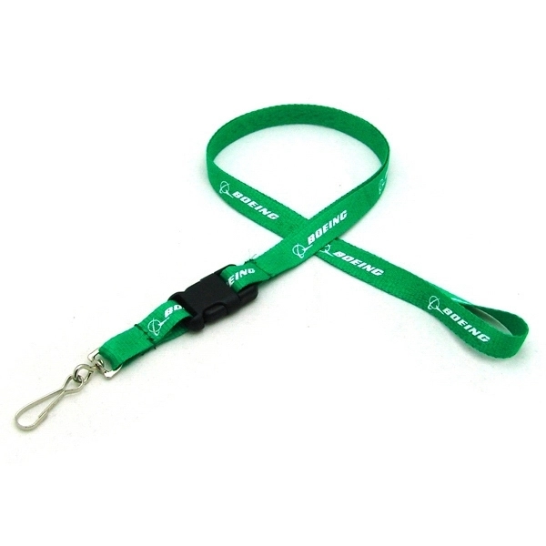 35" x 1/2" polyester flat lanyards with detached buckle hardware. Assembled... from ASI 30250 AZX Sport USA
