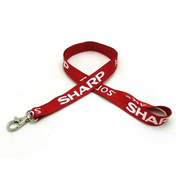 35" x 3/8" flat ribbed polyester lanyard with detachable buckle hardware,... from ASI 30250 AZX Sport USA