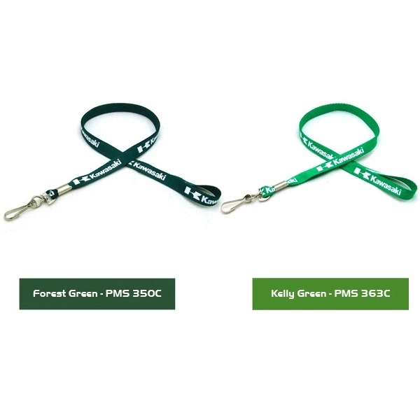 35" x 3/8" polyester flat lanyard with assorted attachments and woven... from ASI 30250 AZX Sport USA