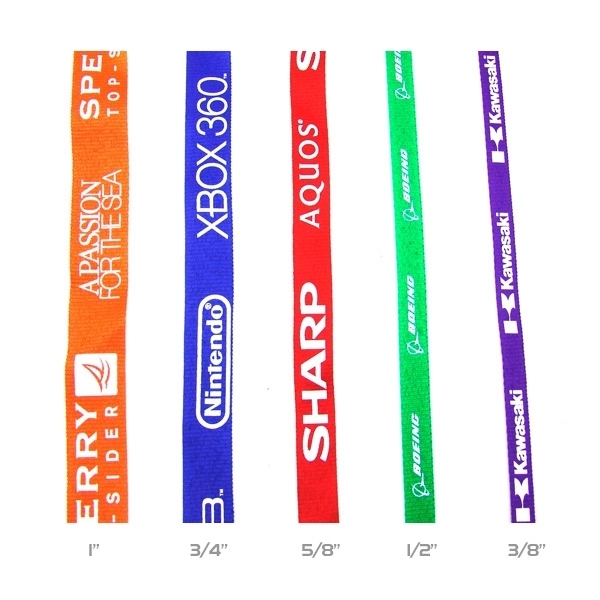 35" x 3/8" polyester flat lanyard with assorted attachments and silkscreen... from ASI 30250 AZX Sport USA