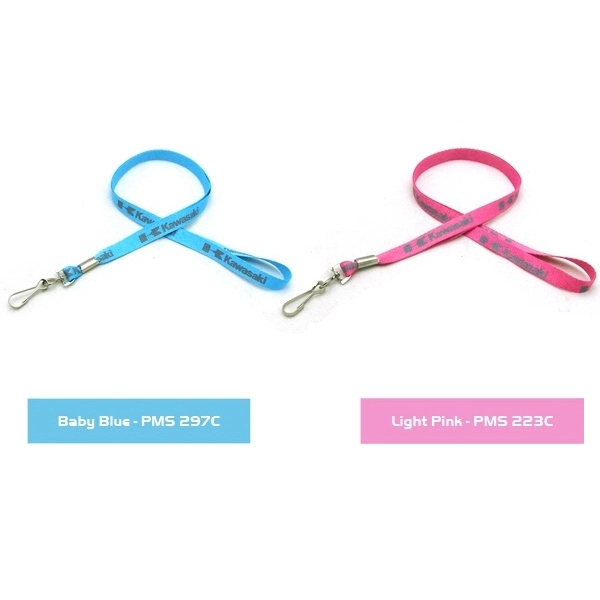 35" x 3/8" polyester flat lanyard with assorted attachments and silkscreen... from ASI 30250 AZX Sport USA