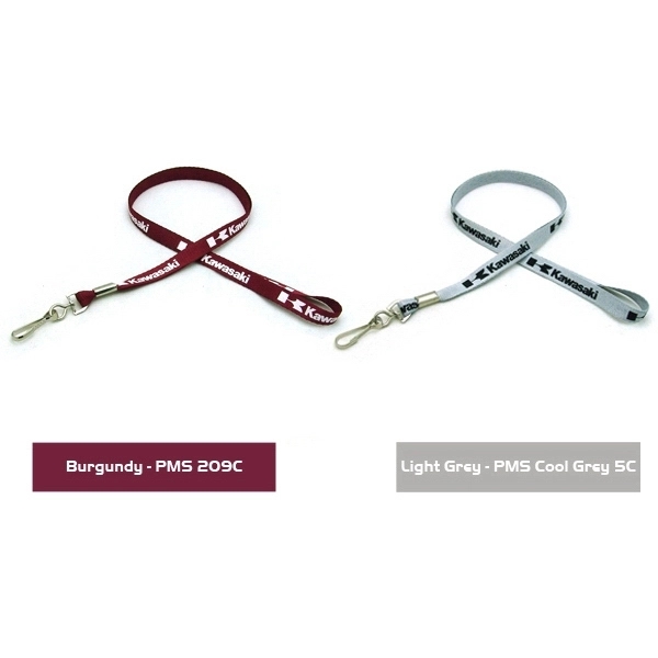 35" x 3/8" polyester flat lanyard with assorted attachments and silkscreen... from ASI 30250 AZX Sport USA
