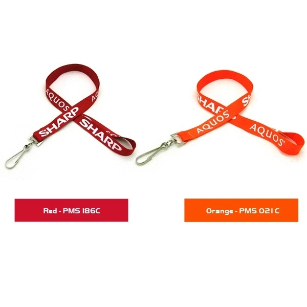 35" x 5/8" polyester flat lanyard with assorted attachments and silkscreen... from ASI 30250 AZX Sport USA