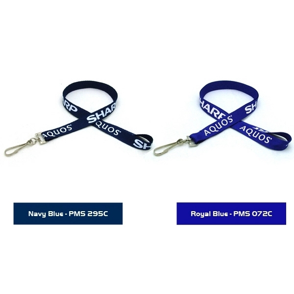 35" x 5/8" polyester flat lanyard with assorted attachments and silkscreen... from ASI 30250 AZX Sport USA