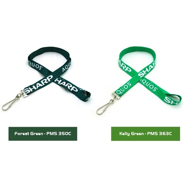 35" x 5/8" polyester flat lanyard with assorted attachments and silkscreen... from ASI 30250 AZX Sport USA