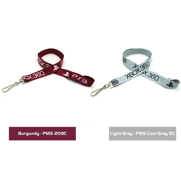 35" x 1" polyester flat lanyard with assorted attachments and silkscreen... from ASI 30250 AZX Sport USA