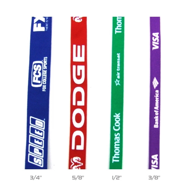 35" x 3/4" polyester lanyard with assorted attachments and woven imprint.... from ASI 30250 AZX Sport USA