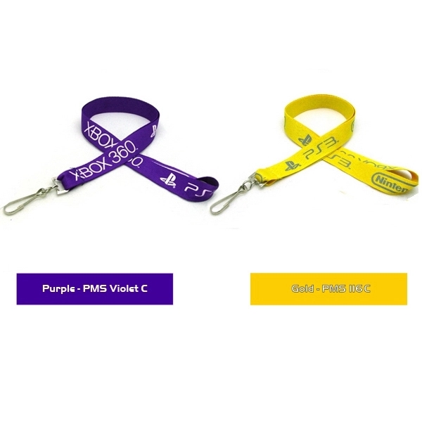 35" x 3/4" polyester lanyard with assorted attachments and woven imprint.... from ASI 30250 AZX Sport USA