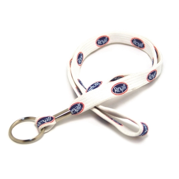 35" tubular polyester lanyard with keyring attachment.... from ASI 30250 AZX Sport USA