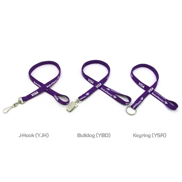 35" x 1" polyester lanyard with assorted attachments and woven imprint.... from ASI 30250 AZX Sport USA