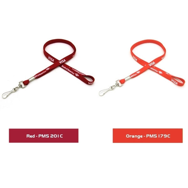 35" x 1" polyester tubular lanyard with assorted attachments and silkscreen... from ASI 30250 AZX Sport USA