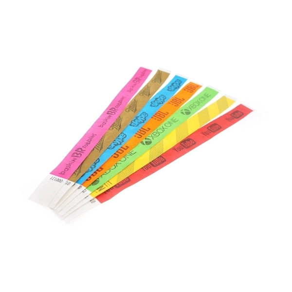 10" x 0.75" single-use Tyvek wristbands. Assembled in the USA.... from ASI 30250 AZX Sport USA