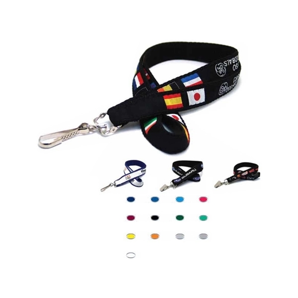 35" x 3/4" lanyard with bulldog clip and woven imprint.... from ASI 30250 AZX Sport USA