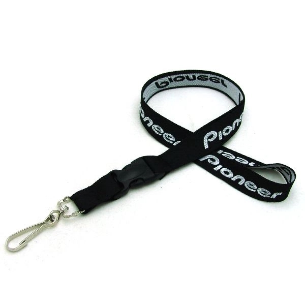 35" x 3/4" polyester lanyard with coarse weave imprint and detachable... from ASI 30250 AZX Sport USA