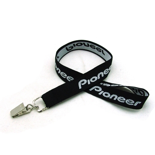 35" x 3/4" polyester lanyard with coarse weave imprint and detachable... from ASI 30250 AZX Sport USA