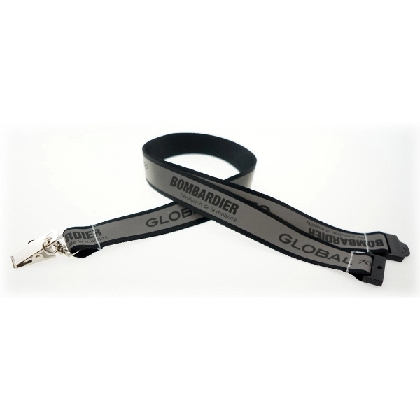 35" x 1" 3M flat ribbed polyester lanyard with choice of... from ASI 30250 AZX Sport USA