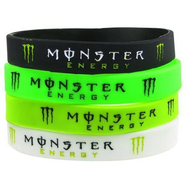 7" or 8" 1/2" thick recycled silicone wristbands. Assembled in the... from ASI 30250 AZX Sport USA
