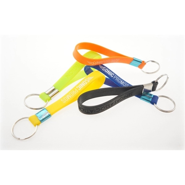 4.75" x 0.5" recycled silicone keychain. Assembled in the USA.... from ASI 30250 AZX Sport USA