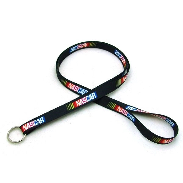 35" polyester 3/8" wide lanyards with keyring hardware and digital sublimation... from ASI 30250 AZX Sport USA