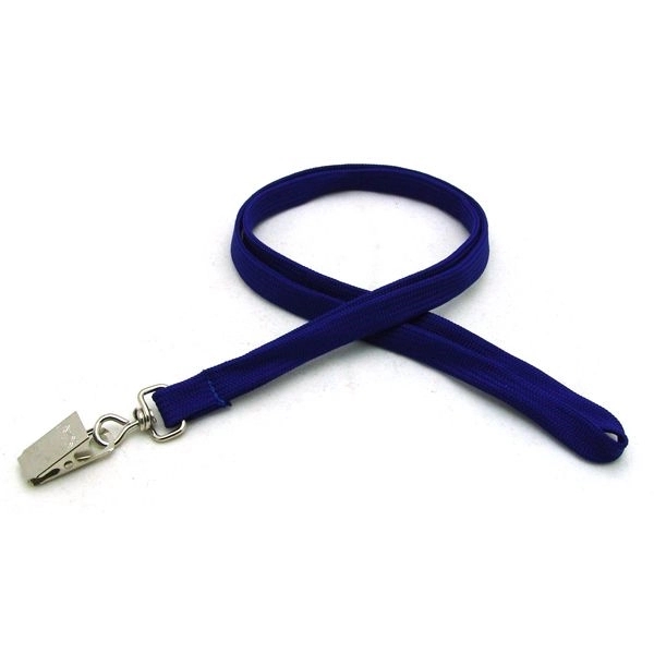 35" x 3/8" polyester 911 tubular lanyard with bulldog clip. Blank.... from ASI 30250 AZX Sport USA