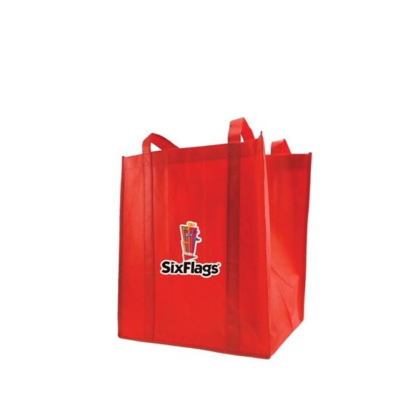 12" x 13" x 8" 100GSM non-woven grocery tote with reinforced... from ASI 30250 AZX Sport USA