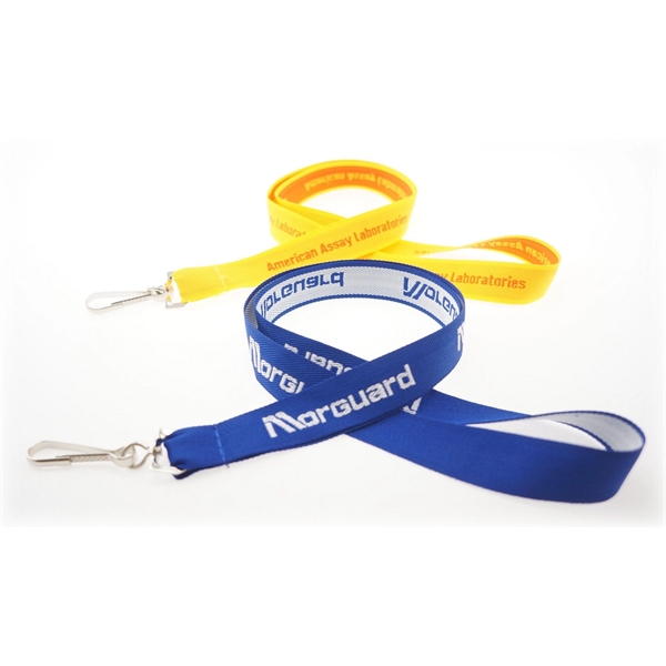 35" long 3/4" wide coarse polyester V-neck lanyard with J-hook hardware.... from ASI 30250 AZX Sport USA