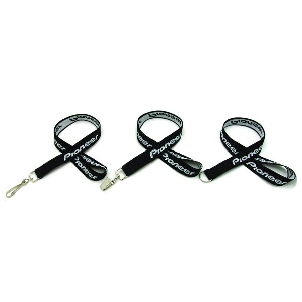 35" x 3/4" polyester lanyard with coarse weave imprint and J-hook... from ASI 30250 AZX Sport USA