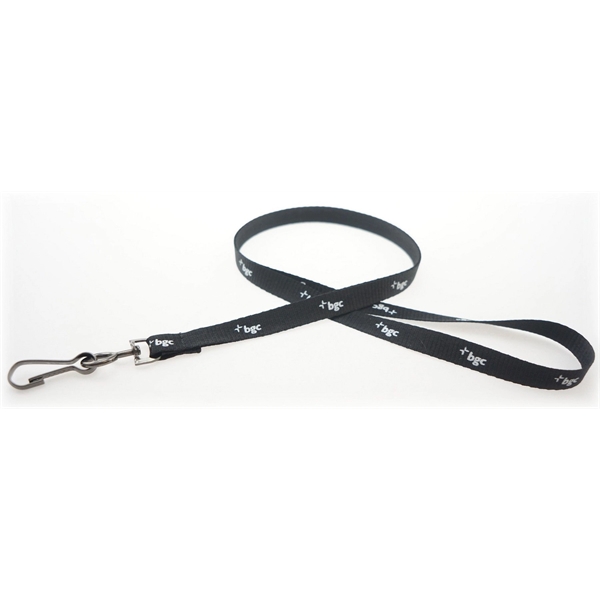35" x 3/8" flat ribbed polyester lanyard with J-hook hardware and... from ASI 30250 AZX Sport USA
