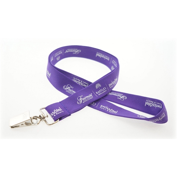 35" x 3/4" tubular lanyard with bulldog clip and silkscreen imprint.... from ASI 30250 AZX Sport USA