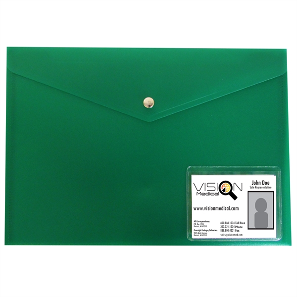 Badge holder measuring 4 3/8" x 3 3/8" and made of... from ASI 52541 Epoly Corp