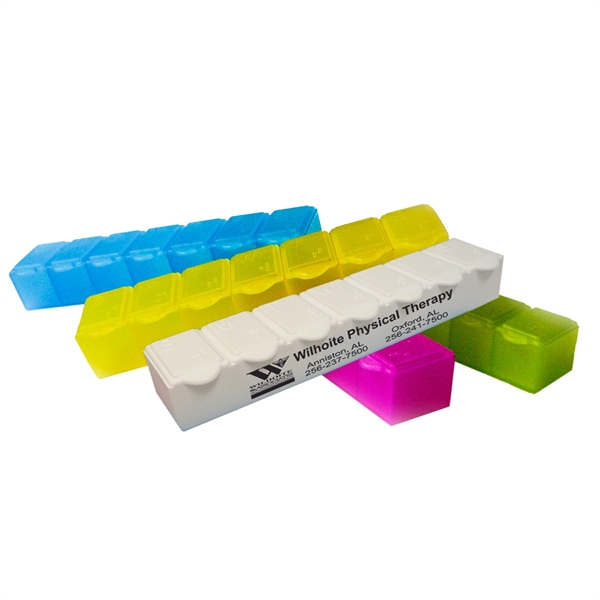 Seven day pill bottle with a snap-tight lid.... from ASI 92977 UniversalPromo, Inc / UP Line