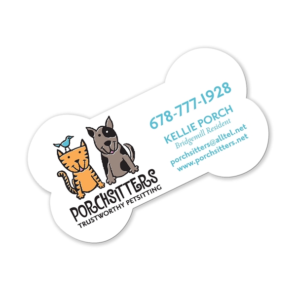 2" x 3.5" dog bone shaped magnet with full color process... from ASI 92977 UniversalPromo, Inc / UP Line