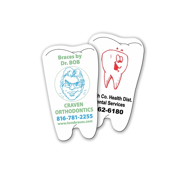 3.3125" x 2.0625" tooth shaped magnet with full color process imprinting.... from ASI 92977 UniversalPromo, Inc / UP Line