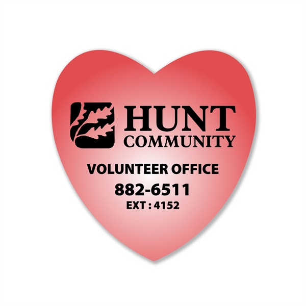 3.75" x 3.9375" heart shaped magnet with full color process imprinting.... from ASI 92977 UniversalPromo, Inc / UP Line