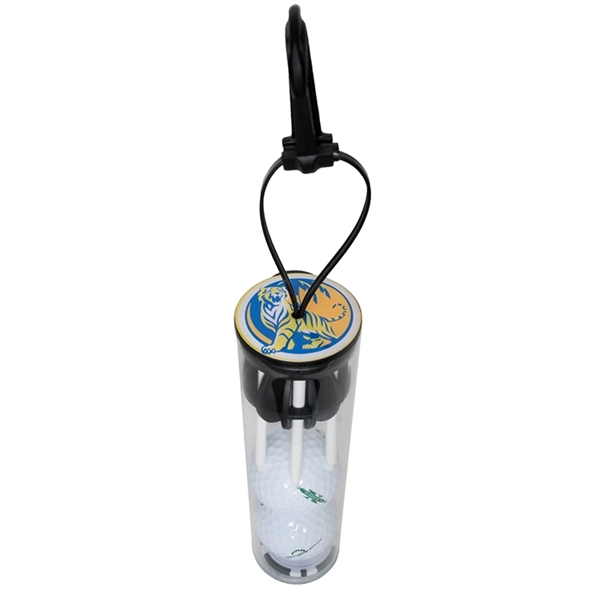 CaddyCap® tee holder tube with a clip, black cap, six tees,... from ASI 38120 Ball Pro / Diversified Quality Kitchenware