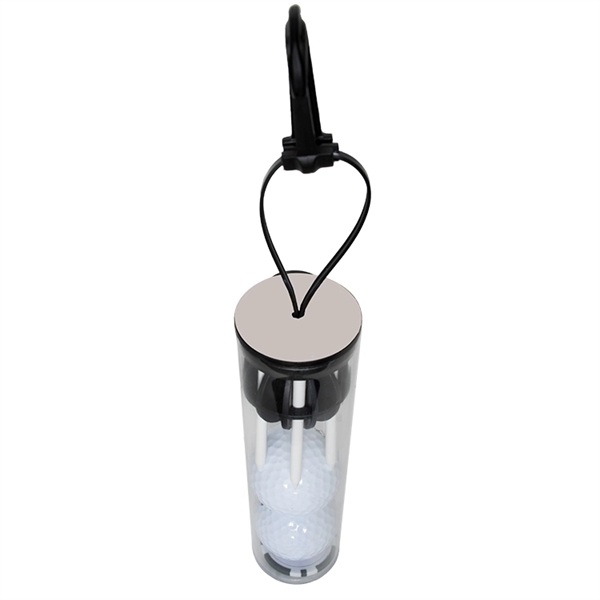 CaddyCap® tee holder tube with a clip, black cap, six tees,... from ASI 38120 Ball Pro / Diversified Quality Kitchenware