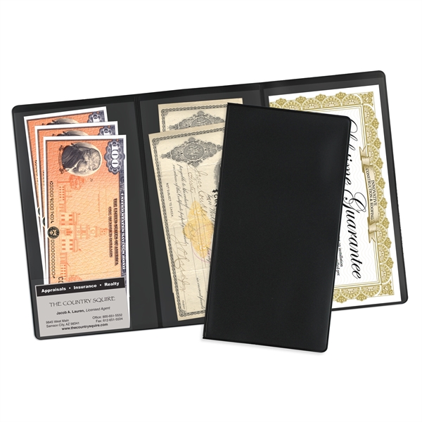 3-pocket policy wallet made of vinyl and measuring 9.31"H x 4.87"W... from ASI 54040 Fey Promo