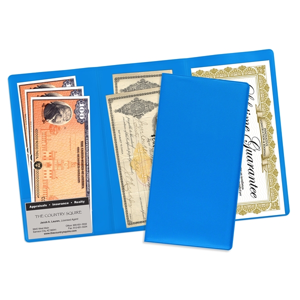 3-pocket policy wallet made of vinyl and measuring 9.31"H x 4.87"W... from ASI 54040 Fey Promo