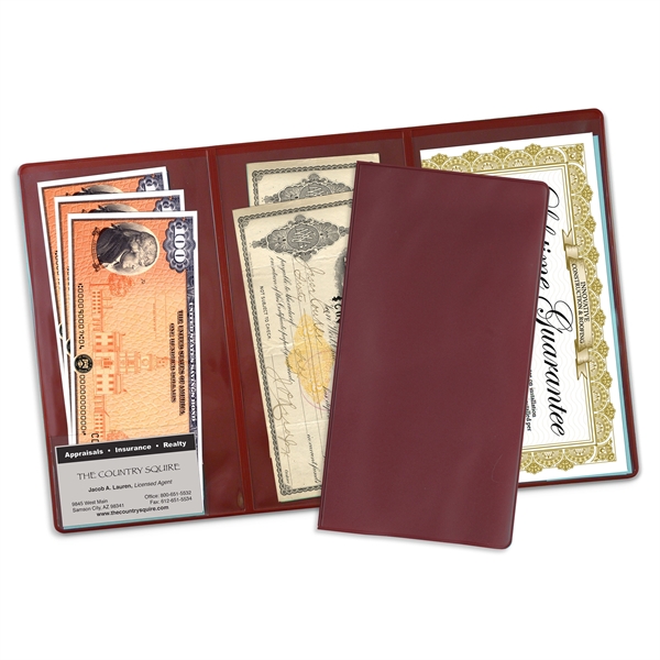 3-pocket policy wallet made of vinyl and measuring 9.31"H x 4.87"W... from ASI 54040 Fey Promo