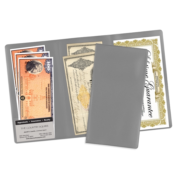 3-pocket policy wallet made of vinyl and measuring 9.31"H x 4.87"W... from ASI 54040 Fey Promo