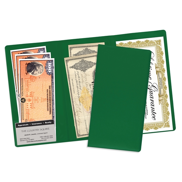 3-pocket policy wallet made of vinyl and measuring 9.31"H x 4.87"W... from ASI 54040 Fey Promo