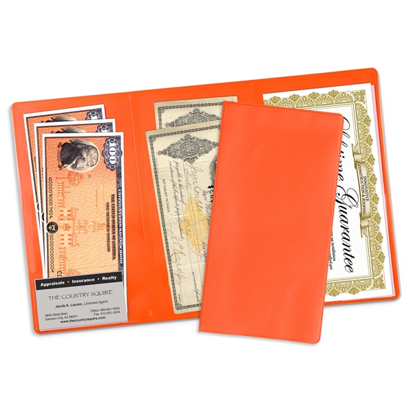 3-pocket policy wallet made of vinyl and measuring 9.31"H x 4.87"W... from ASI 54040 Fey Promo