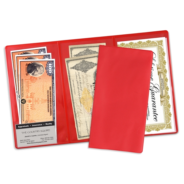 3-pocket policy wallet made of vinyl and measuring 9.31"H x 4.87"W... from ASI 54040 Fey Promo