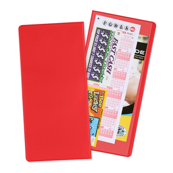 Lottery ticket holder made of vinyl measuring 9.5"H x 4.5"W with... from ASI 54040 Fey Promo