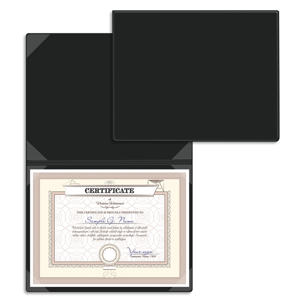 Vinyl certificate holder that's bound at the top and comes with... from ASI 54040 Fey Promo