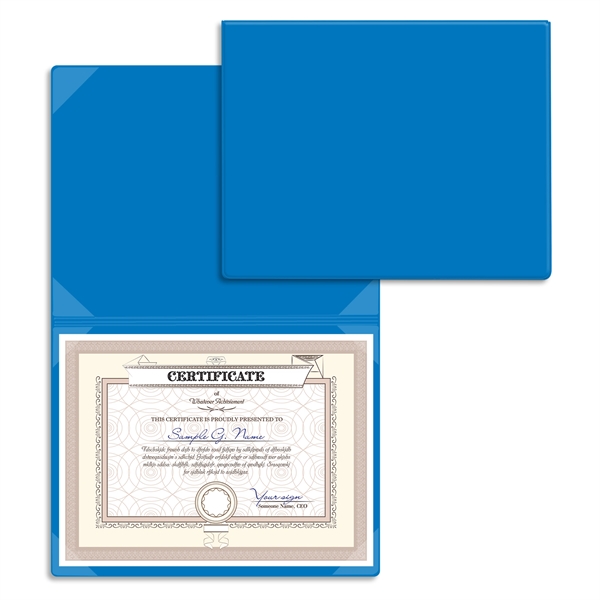 Vinyl certificate holder that's bound at the top and comes with... from ASI 54040 Fey Promo
