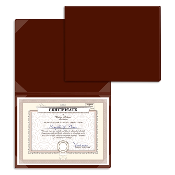 Vinyl certificate holder that's bound at the top and comes with... from ASI 54040 Fey Promo