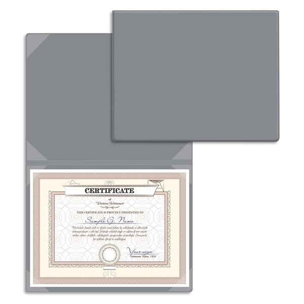 Vinyl certificate holder that's bound at the top and comes with... from ASI 54040 Fey Promo