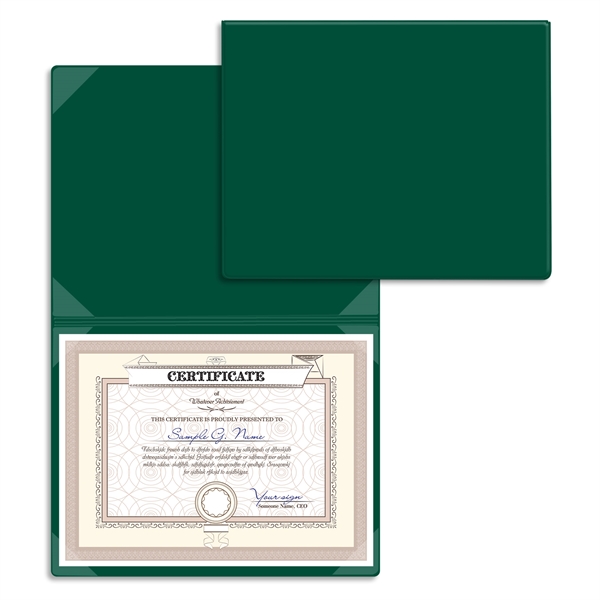 Vinyl certificate holder that's bound at the top and comes with... from ASI 54040 Fey Promo