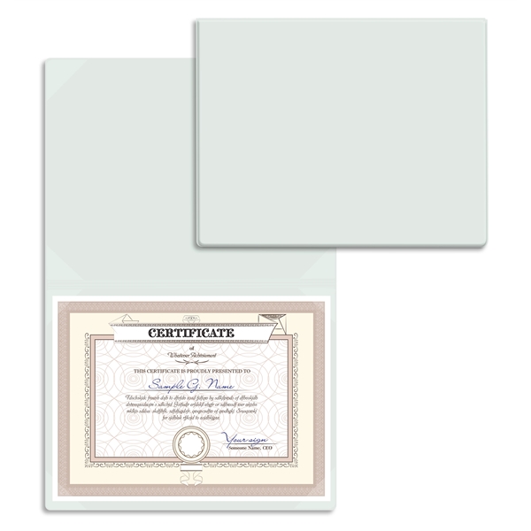 Vinyl certificate holder that's bound at the top and comes with... from ASI 54040 Fey Promo